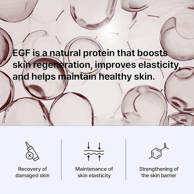 FRANZ Skincare Vegan EGF Intensive Volume Ampoule for Face - Pure 10ppm EGF Peptide Serum for Firming, Wrinkle Care & Daily Skin Revitalization - Clean K-Beauty (1ml, 0.034 fl. oz.)