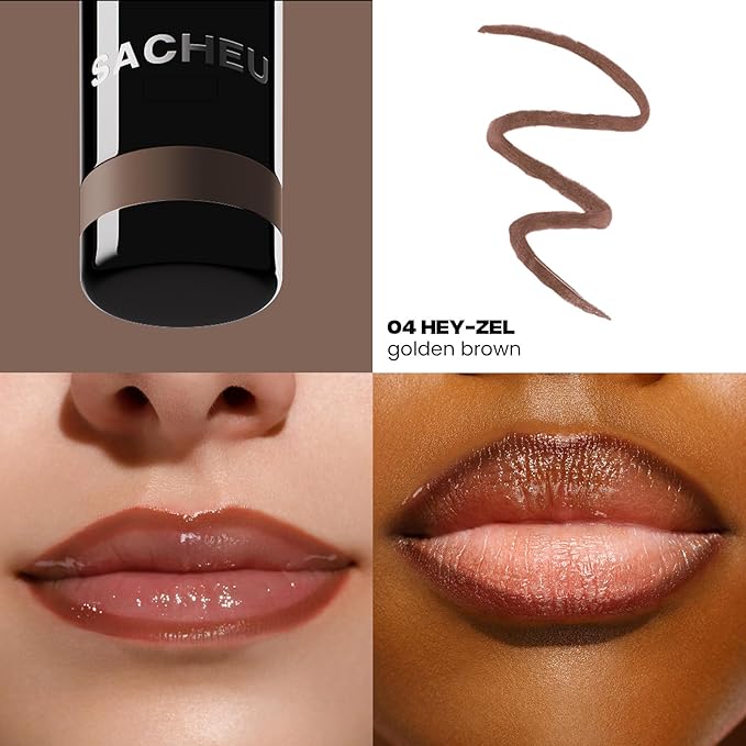 Sacheu Lip Liner STAY-N Peel Off Lip Stain — Long Lasting Waterproof Lip Tint with Hyaluronic Acid & Vitamin E — Transfer Proof Matte Finish, Vegan & Cruelty-Free (Core Bundle)