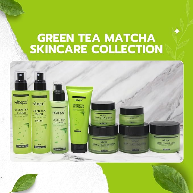 Green Tea Face Mist with Cucumber, Matcha Facial Toner Spray Hyaluronic Acid for All Skin, Hydrating Soothing Reduces Redness Cooling After-Sun for Women Men, Alcohol-Free