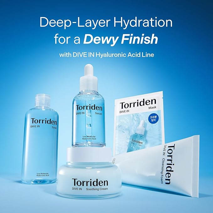 Torriden DIVE IN Serum 1.69 fl oz + refill pouch 1.69 fl oz | Deep Hydration to Get Glow Skin | Hyaluronic Acid, Panthenol, Allantoin | Korean Facial Serum
