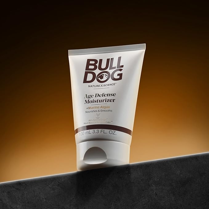 BULLDOG Mens Skincare and Grooming Face Moisturizer Age Defense, 3.3 Fluid Ounce, (Pack of 2)