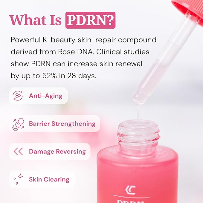 Vegan PDRN Peptide Serum with Vitamin C – Korean Skin Care for Hyperpigmentation, Fine Lines & Dark Spots–Brightening, Firming & Hydrating Facial Serum with Niacinamide & Hyaluronic Acid–1oz/30ml
