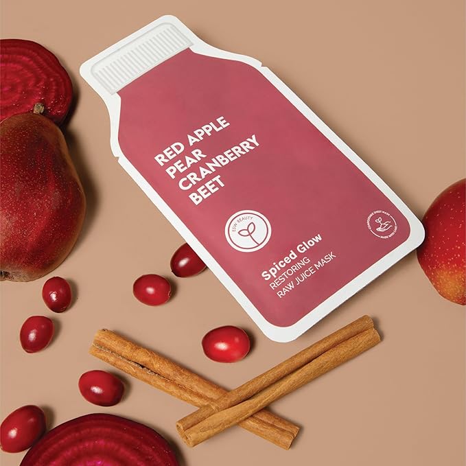 ESW Beauty Spiced Glow - Restoring Raw Juice Face Mask – Red Apple, Pear & Cranberry Face Mask for Dull, Uneven & Aging Skin – Illuminates, Restores & Replenishes
