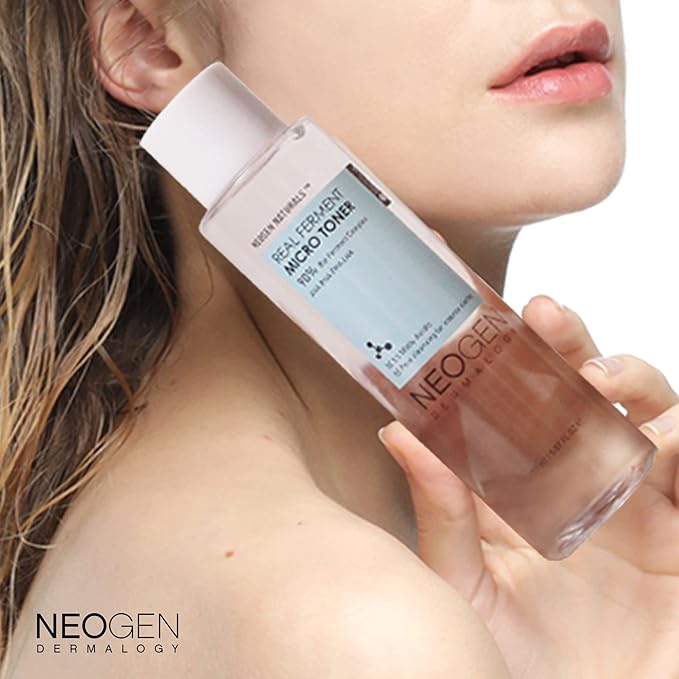 [K-Beauty] Neogen Dermalogy Real Ferment Micro Toner | Gentle Face Toner w/Triple Hyaluronic Acid & AHA, BHA, PHA, LHA Gentle Exfoliation 5.07 fl oz
