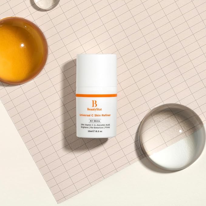 BeautyStat Universal C Skin Refiner - Vitamin C Serum for Face, 20% Pure L-Ascorbic Acid - Created by a 20+ Year Skincare Veteran Cosmetic Chemist (Travel Size (10ml, 1 Pack)