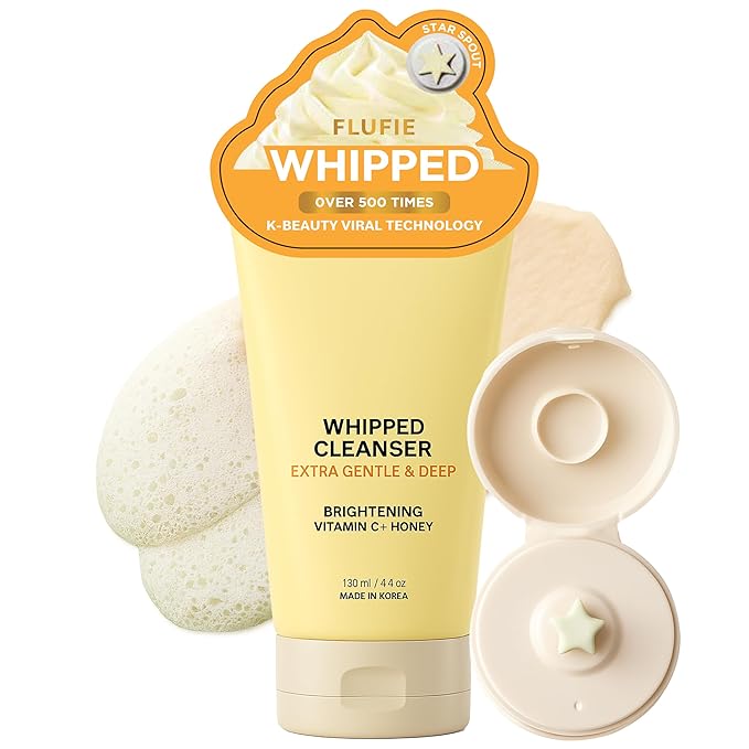 Whipped Facial Cleanser with Vitamin C & Honey – Brightening, Hydrating, Soothing & Pore Cleansing – Dermatologist Tested, Anti-Aging, Korean Skin Care – Clean Beauty, Vegan, Non-GMO – 4.4 Oz