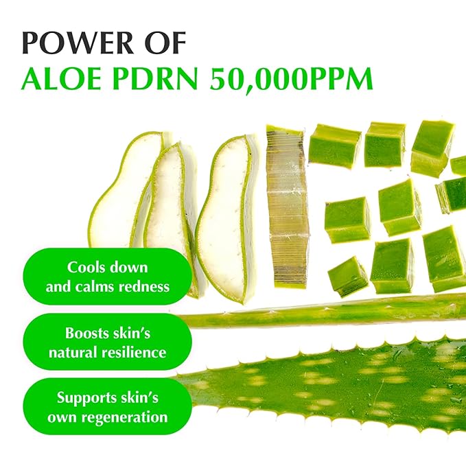 EQQUALBERRY Aloe PDRN Calming Smoothie Serum – Soothing Korean Skin Care for Sensitive Skin, Cica & Aloe for Repair, Hydrating & Radiant Glow, Non-Comedogenic (1.01oz / 30ml)