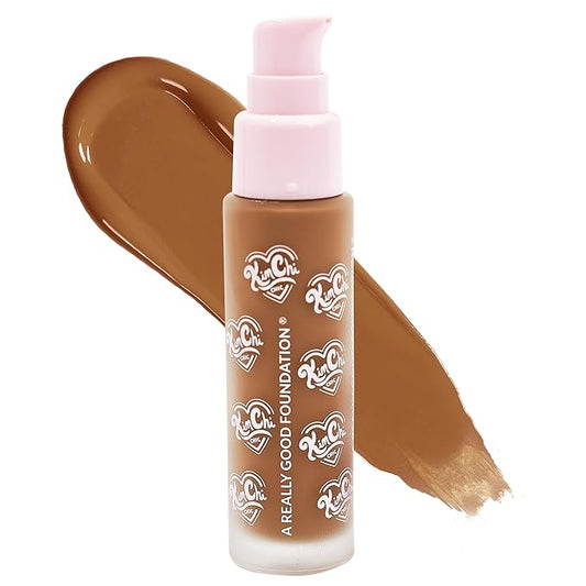 KimChiChic Beauty A Really Good Foundation | Medium to Full Coverage Makeup | Long-Lasting, Lightweight Hydrating Formula | Vegan & Cruelty-Free, 1.0 fl. oz, 131D Tan/Deep + Very Warm Undertones