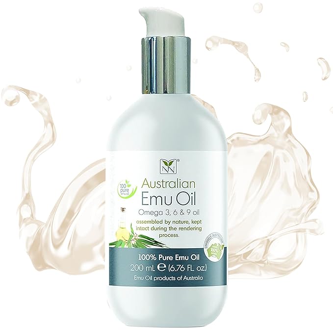 Y Not Natural Pure Emu Oil - Organic Moisture for Face, Body, Hair, Scalp & Nails - Rich in Omega 3-6-9, Vitamins & Essential Minerals - Australian Emu Oil (200ml) 6.76 fl oz - Blue Gum Eucalyptus