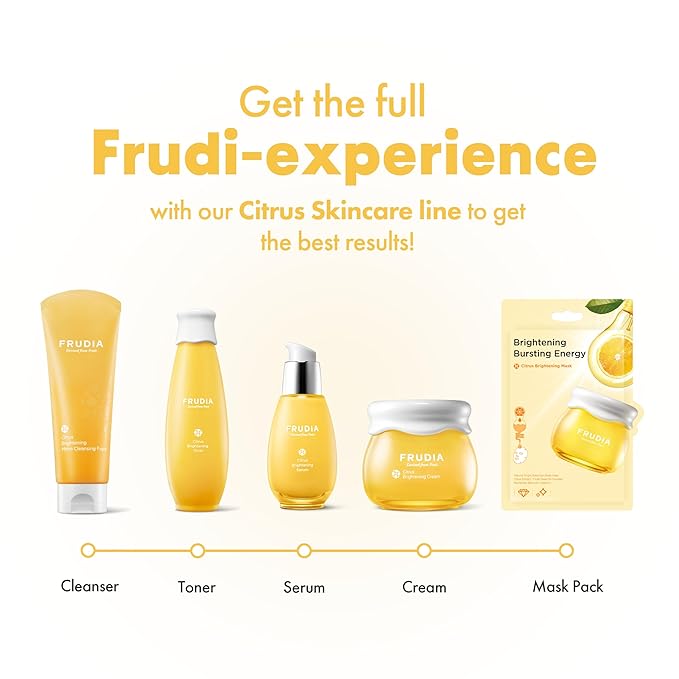 FRUDIA Citrus Brightening Cream (1.94 oz) - Brightening and Vitamin-Rich Korean Face Moisturizer w/61% Citrus Peel Extract, Niacinamide & Vitamin C | Vegan & Cruelty Free