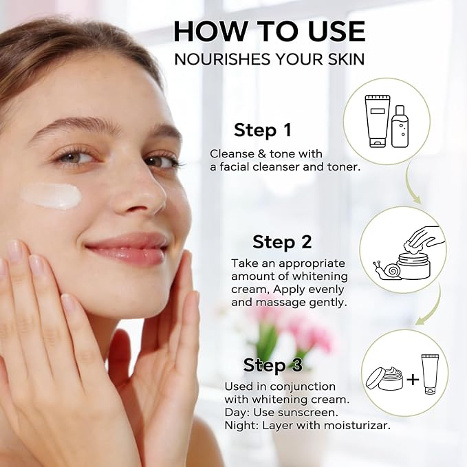Snail Mucin Cream, Revitalizing Hydrating Moisturizer for All Skin Types, Enriched with Snail Extract for Radiant Smooth Skin Ideal for Dry and Dull Complexions
