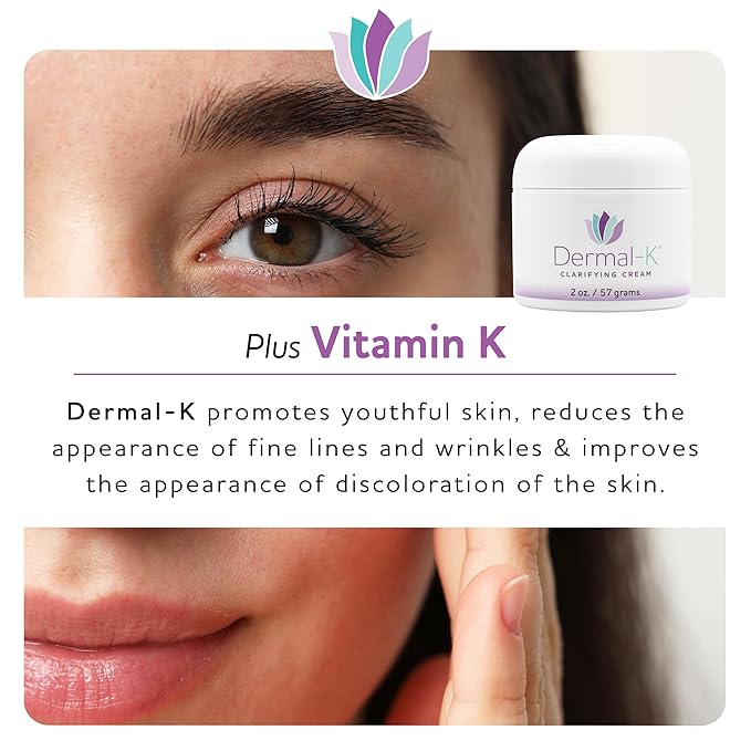 Vitamin K Cream 2 OZ | Hydrating Cream with Antioxidants & Botanicals | Reduce the Appearance of Discoloration, Fine Lines & Wrinkles | Paraben-Free