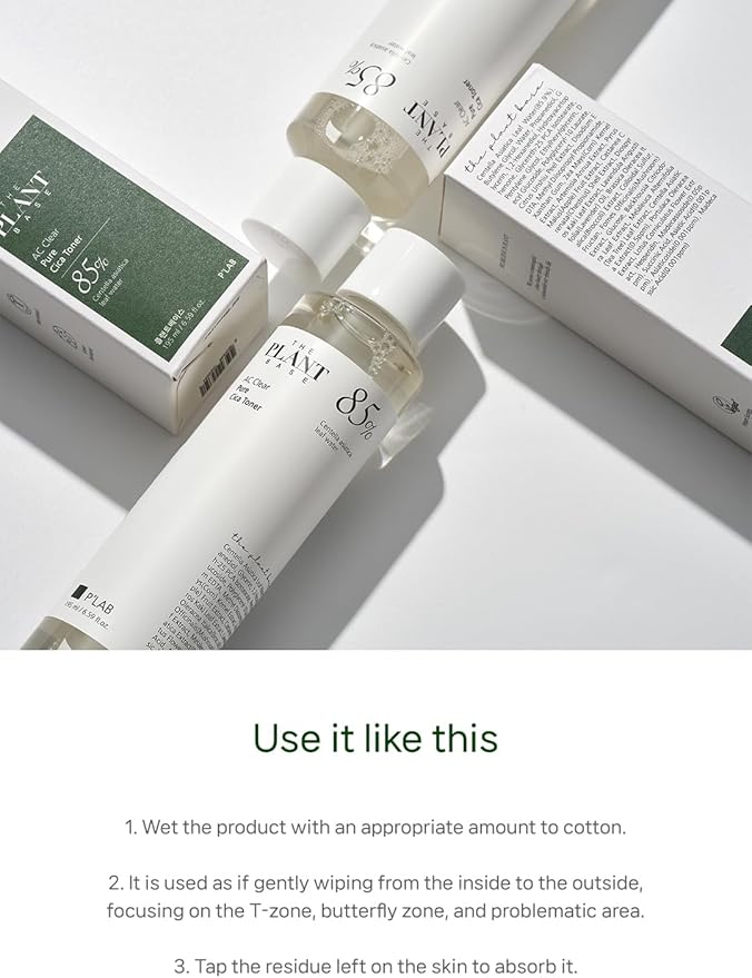 The Plant Base CICA Distillate Toner 195ml | CICA (Centella Asiatica Leaf Water) 85% Facial Pore Calming & Soothing Cooling Toner | 100% Plant Distillate | Korean Skincare, K Beauty, Korean Beauty