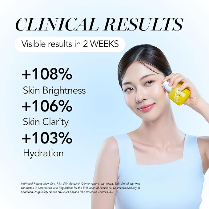 Saturday Skin Yuzu Vitamin C Serum for Face – Brightening Serum Hyaluronic Acid, Peptides & Niacinamide, Vitamin C Glass Skin Peptide Serum, Korean Beauty Vitamin C Serum, Korean Skin Care (50 ml)