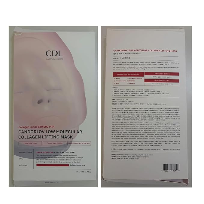 CDL Collagen Duo: Collagen Lifting Mask (10 Sheets) plus Collagen Boosting Cream - Korean Glass Skin Glow Set, Anti-Aging, Firming & Deep Hydrating with CollagenMode Phyto PDRN