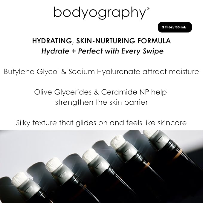 Bodyography Sun Defense Tinted Moisturizer, 1.5 oz | Lightweight SPF Tint with Hyaluronic Acid & Mineral Pigments | Hydrating, Vegan Sheer Coverage for All Skin Types, Deep