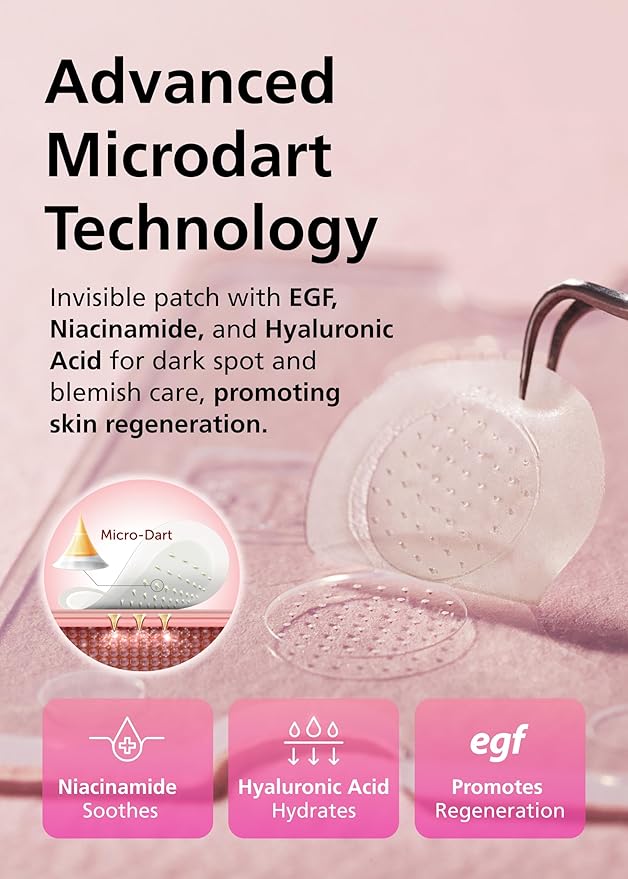 Easyderm Real Calming Patch – 6 Spot Patches, K-Beauty Skincare with Niacinamide, Hyaluronic Acid, EGF Micro Point length : 285μm