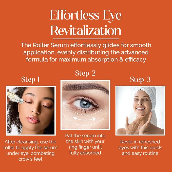 Bella Beauty Vitamin C Under Eye Roller Serum - Dermatologist Tested, Anti Aging, Korean Skin Care - Helps Minimize Dark Circles, Puffiness, Fine Lines - Vegan, Clean Beauty, Cruelty Free - 1.69 Fl Oz