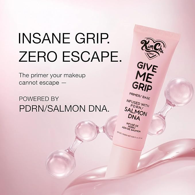 KimChiChic Beauty Give Me Grip Gel Primer for Face with PDRN, Makeup Base for Long-Wear Hold, Hydrating Korean Makeup Primer for Smooth Finish, 0.84 fl oz