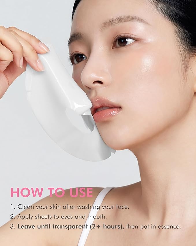 DERMAL Seoul Face Collagen Hydrogel Melting Mask (4 Pack) - Korean Overnight Face Mask for Glassy Skin & Pore Care - Deep Hydration Jelly Gel Sheet with 300Da Low Molecular Collagen Ritual