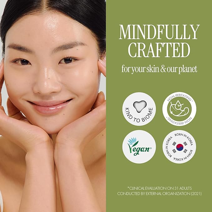 Artichoke Biome Calming Facial Ampoule, Redness-Relief Serum for Sensitive Skin, Soothing Face Hydrator with Artichoke Leaf & Centella Asiatica, Vegan K-Beauty, 1.69 fl oz (50 ml)