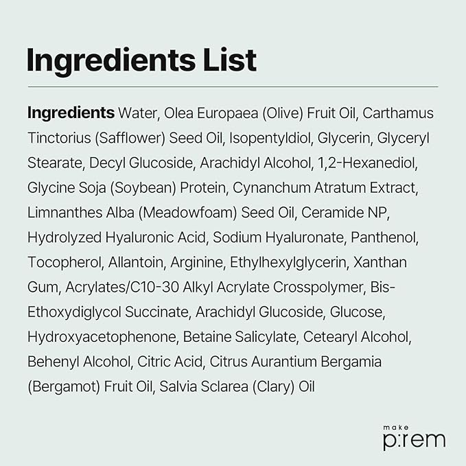 MAKE P:REM Safe Me. Relief Moisture Cleansing Milk, Hydrating Gentle Face Wash for Sensitive Skin with Soy Protein, Korean Milky Cleanser, Korean Skin Care, 16.90 fl.oz (500ml)