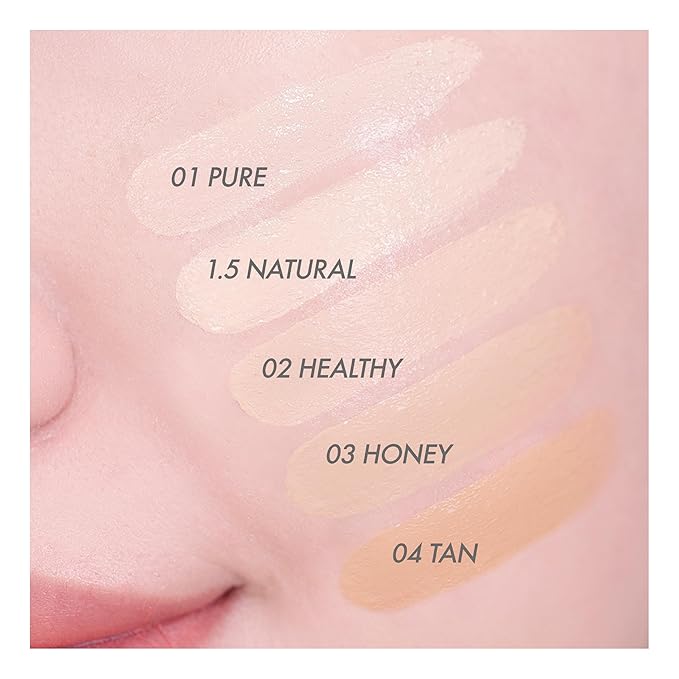 Amuse SEOUL Dew Power Vegan Cushion Foundation (03 HONEY) | Dewy, glow, long-lasting, double coverage, clean beauty, lightweight, natural look, hydrating cushion