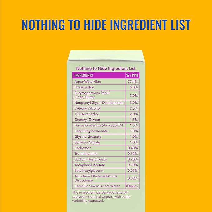 Good Molecules Lightweight Daily Moisturizer Face Cream – 100 ml / 3.38 fl oz - Non-Greasy Facial Moisturizer Face Lotion with Shea Butter & Hyaluronic Acid