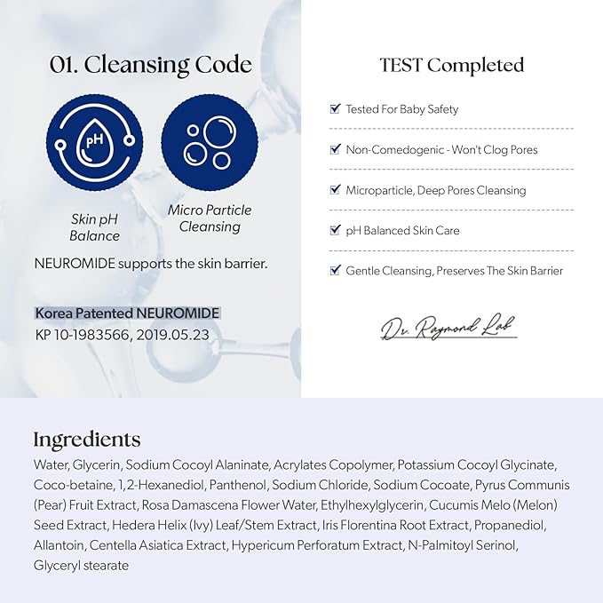 Soothing Relief Cleanser (250ml) - Gentle foaming action with Ceramide for All Skin Types, Microbiome Science, and St. John Formula to soothe sensitive dry skin