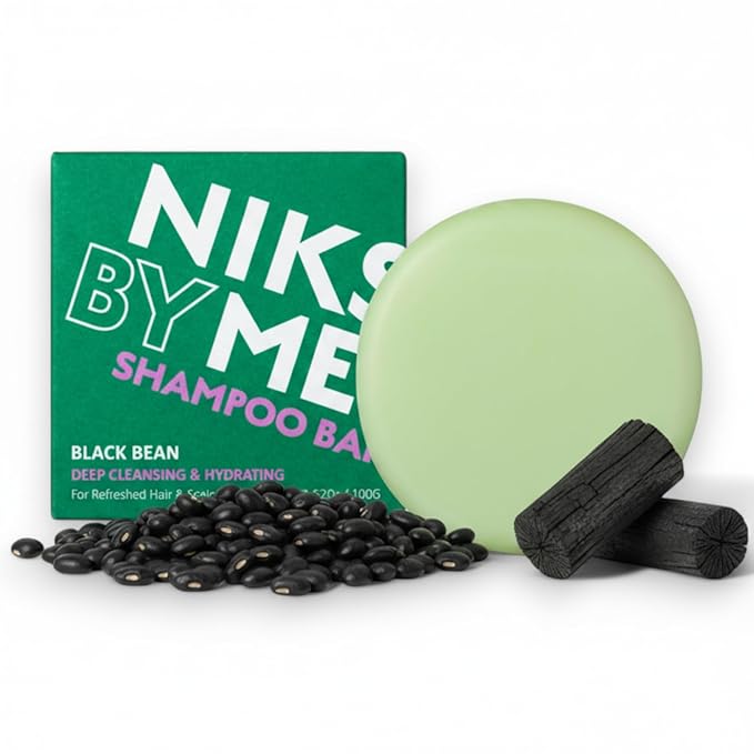 Black Bean Shampoo Bar for Thinning Hair – Volumizing K-Beauty Solid Cleanser with Biotin & Charcoal for All Hair Types – Sulfate Free, Vegan – Made in Korea – 3.52 oz / 100 g