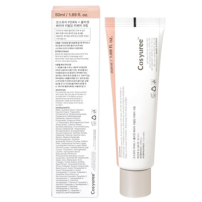 Collagen + PDRN Repair Cream, Moisturizer for Hydrating & Pore Care & Blemish Care, Korean Vegan Skin Care for All Skin Types, 50ml (1.69 fl oz)