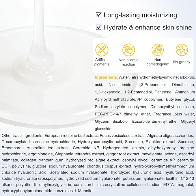 Hyaluronic Acid & Niacinamide Face Serum for Men with Vitamin B5, Ceramides & Collagen: Soothing Hydrating Gel for Redness, Dryness & Itching - Barrier Repair for Sensitive Skin - 2.03 fl oz