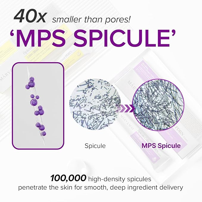 Mary&May Spicule Collagen PDRN Cream - Korean Face Moisturizer with Marine Spicules & French Collagen - Plumping Barrier Elasticity Treatment, Ceramide Panthenol for Sensitive Skin, 15g / 0.5 oz