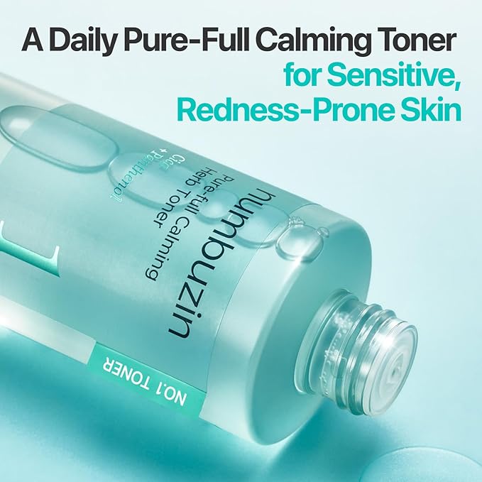 numbuzin No.1 Toner | Pure-Full Calming Herb Toner | Breakouts, Redness, Excess Oil Control | Centella Asiatica, Heartleaf, Licorice Root | Acne-Prone, Sensitive Skin | 10.14 fl. oz.