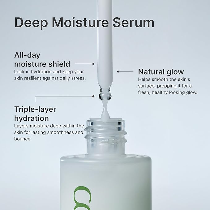 Deep Moisture Serum – Korean Hydrating Face Serum with Algae11, Niacinamide & Arginine for Dry Skin, Barrier Repair & Glass Skin Glow, Fragrance-Free K-Beauty Skincare, 50ml / 1.69 fl.oz.