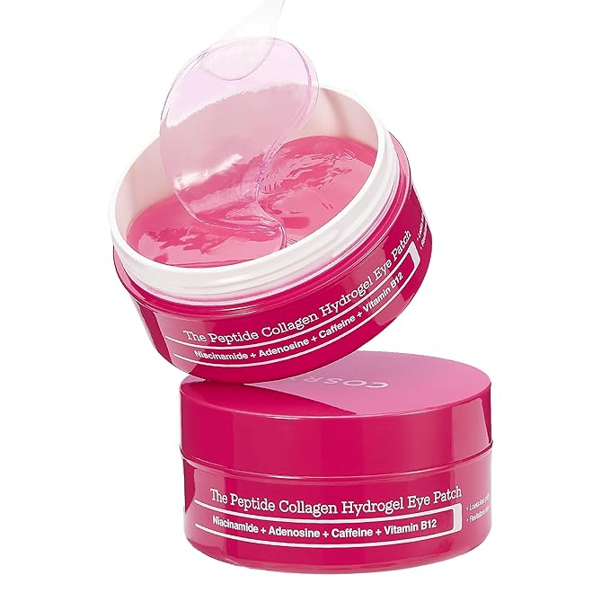 COSRX Limited Pink Edition Pink Peptides Collagen Hydrogel Eye Patch – Amazon Exclusive, Under Eye Mask for Puffy Eyes and Dark Circles, 60 Patches, Korean Skin Care