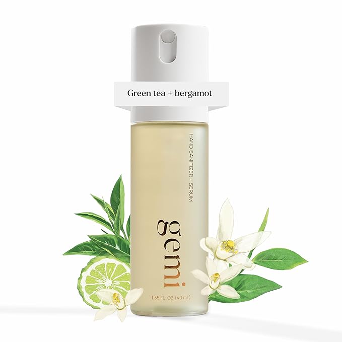 Hand Sanitizer + Serum™ | Caela | Hydrating K-Beauty Formula with Centella Asiatica, Vitamin B5 & Green Tea | Kills 99.9% of Germs | Green Tea with Neroli & Bergamot | 650 Sprays
