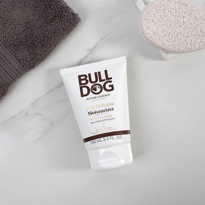 BULLDOG Mens Skincare and Grooming Face Moisturizer Age Defense, 3.3 Fluid Ounce, (Pack of 2)