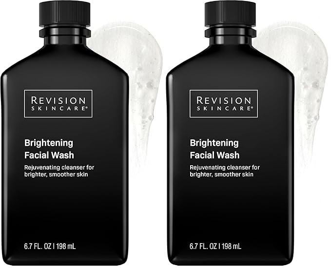 Revision Skincare Brightening Facial Wash,Exfoliating Face Cleanser with Vitamin C and Vitamin E,6.7 fl oz,(Pack of 2)