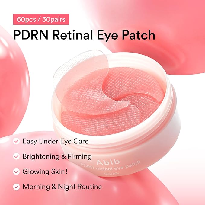 Abib Pink Me Up Pdrn 3 Step Glow Kit | Overnight Firming Jelly Mask, PDRN Retinal Eye patches, PDRN Lip Mask | Korean Skincare Set for Glass Skin, Valentines Day Gifts for Women