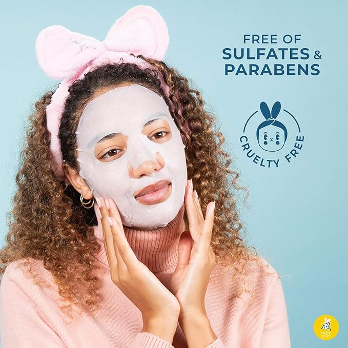 FACETORY K Beauty Face Mask Skin Care - SOS SAVE OUR SKIN RESTORING Sheet Mask with Royal Jelly & Aloe | Calm Appearance, Dewy Skin (5 Pack)