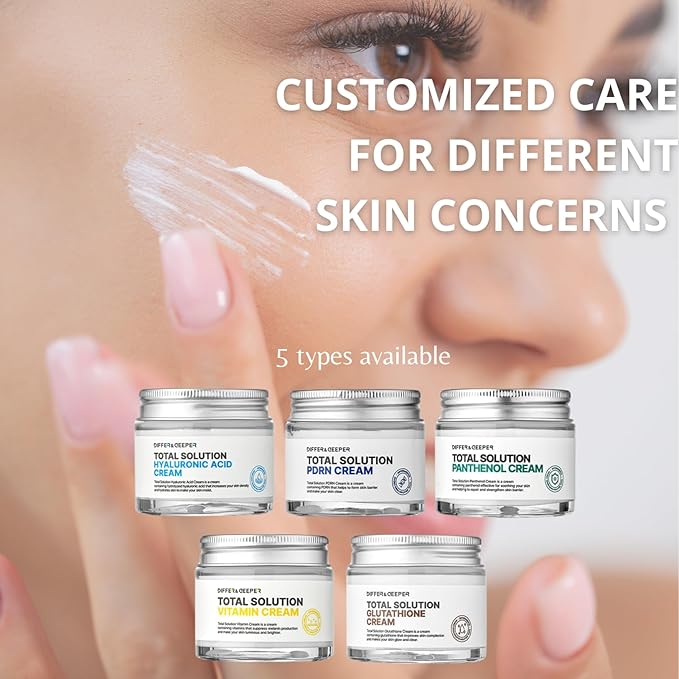 Differ & Deeper Total Solution Panthenol Cream – Soothing Moisturizer for Sensitive or Damaged Skin, Daily Barrier Care, Lightweight Hydrating Cream, Korean Skincare 2.47oz