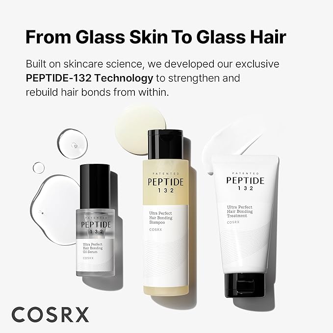 COSRX PEPTIDE 132 Hair Bonding Repair Treatment - Deep Conditioner Hair Mask for Damaged, Dry Hair, Repairs Breakage & Split Ends, For All Hair Types – 4.05 fl oz