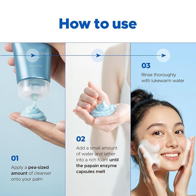 Deep Pore 2-in-1 Exfoliating Cleanser | Korean Hydrating Face Cleanser | Fungal & Hormonal Acne Support | Enzyme & Dead Sea Mud Formula (4.23 fl. oz)
