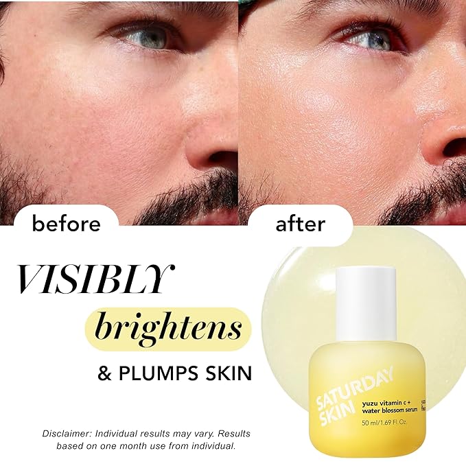 Saturday Skin Yuzu Vitamin C Serum for Face – Brightening Serum Hyaluronic Acid, Peptides & Niacinamide, Vitamin C Glass Skin Peptide Serum, Korean Beauty Vitamin C Serum, Korean Skin Care (50 ml)