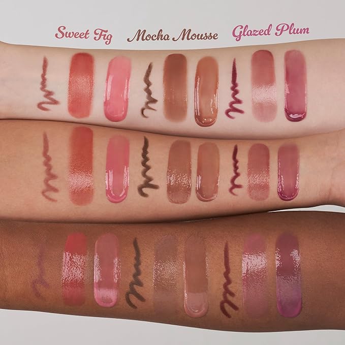 rom&nd Volume Hack Trio Sweet Fig Set | Korean Lip Combo for Plump, Hydrated & Glossy Lips | 3-in-1 Kit