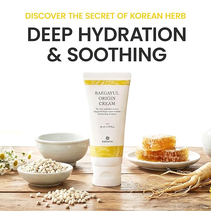 ORIGIN Face Moisturizer Cream - Korean Daily Moisturizer with Propolis & Coix Seed Extract complex - Deep skin Hydration & Soothing for Dry, Sensitive Skin [ 2.71 fl oz ]