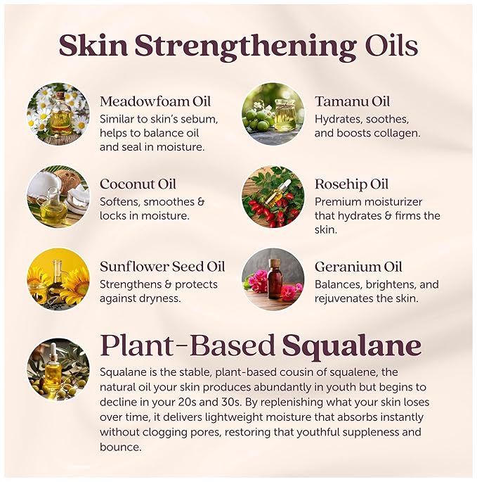 Cosmette Timeless Hydration - Ultra Hydrating Triple Hyaluronic Acid Face Moisturizer w/Squalane, Ceramides, Vitamins C & E, Rosehip & Tamanu Oil - Vegan, Natural Skin Care for Clean Beauty, 2 Fl Oz