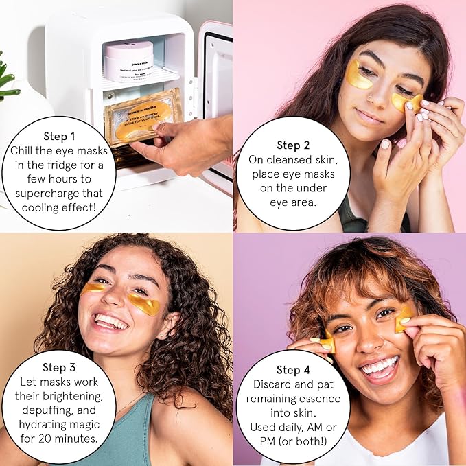 grace & stella Award Winning Under Eye Mask Reduce Dark Circles, Puffy Eyes, Undereye Bags, Wrinkles, Gel Under Eye Patches, Small Gifts for Women, Gifts Under 10 Dollars, Vegan (6 Pairs, Blue)