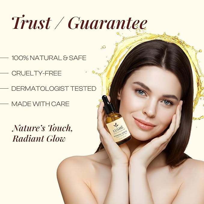 Botanical Face Oil with Argan, Jojoba, Rosehip & Vitamin E – Lightweight Facial Oil for Glowing Skin, Moisturizing & Nourishing Skincare Serum for Dry & All Skin Types – 30 ml